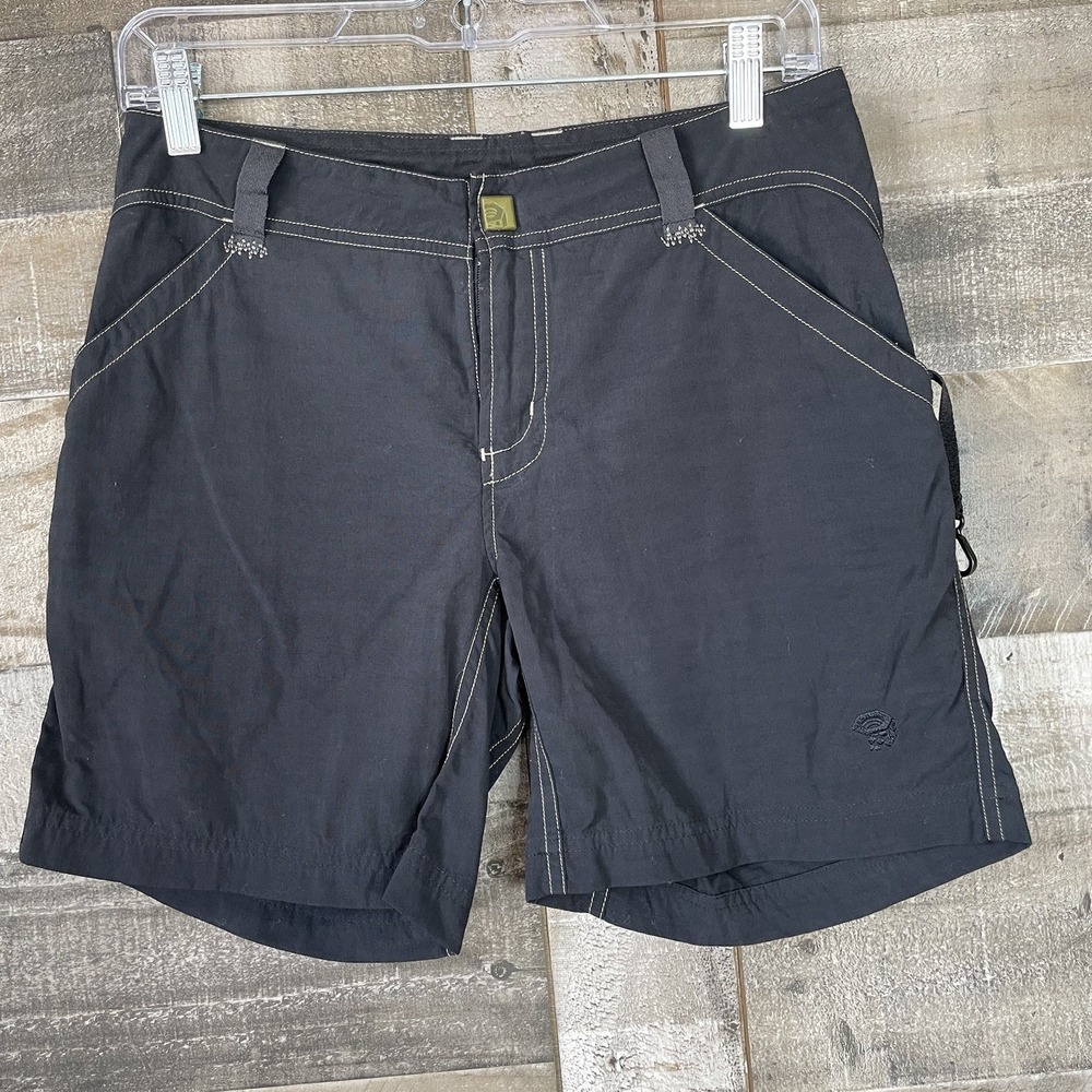 Mountain Hardware Shorts Women's Size 4 Lightweight Hiking Black Dark Gray